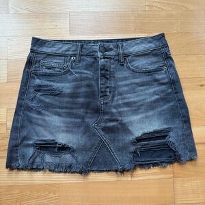 American Eagle gray denim mini skirt